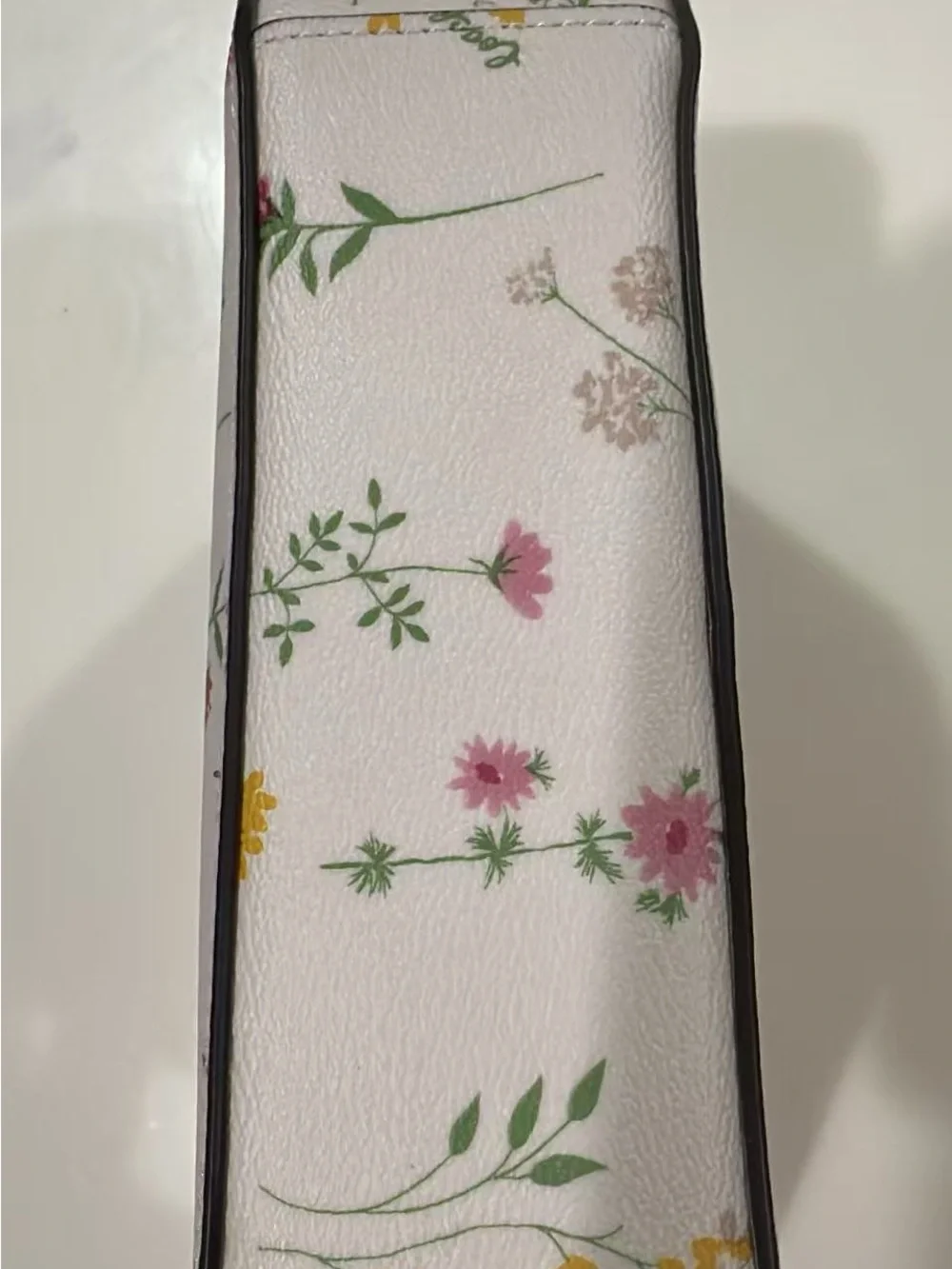 COACH Pink Floral Leather Crossbody with Gold Logo